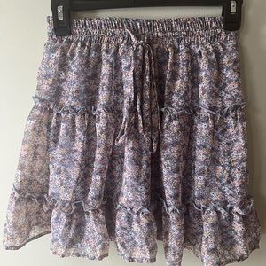 Sienna Sky Floral mini skirt Lined Size Small
